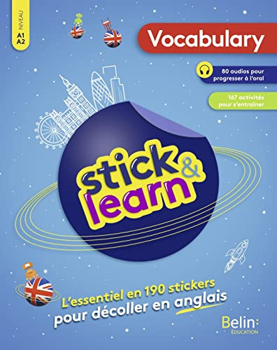 STICK & LEARN VOCABULARY: L'essentiel en 190 stickers pour décoller en anglais