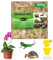 Sphagnum Moos für Pflanzen Orchideen Terrarium Blumenerde Zimmerpflanzen Feuchtigkeitsspendende Ernährung Organisches Torfmoos Organischer Dünger 500g mit Gelbsticker Trauermücken MEHRWEG