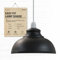 DC VOLTAGE Industrielle Deckenpendelleuchte im Retro-Stil mit kurvigen, kuppelförmigen Metall-Lampenschirmen. Einfach zu montieren (Schwarz und Weiß)