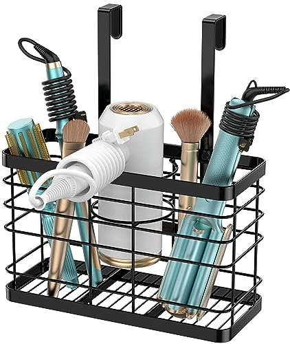 Hair Tool Organizer - Blow Dryer Holder /Hair Dryer Holder Cabinet Door, Bathroom Organizer Hair Care & Styling Tools Storage Basket for Hair Dryer, Flat Irons, Curling Irons, Hair Straighteners