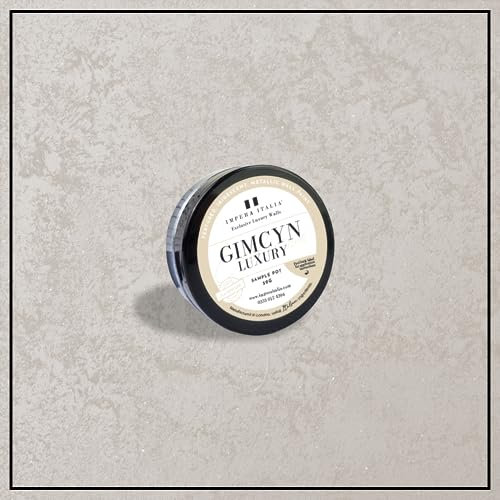 Gimcyn Luxury - Textured, Iridescent, Metallic Wall Paint Sample Pot. Includes 50g of Paint - Covers 0.25SQM - In Colour DIAMOND.