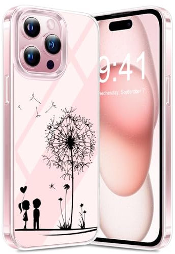 Croazhi Handyhülle Kompatibel mit iPhone 15 Pro Hülle Transparente Dünn Silikon Blumen Muster Schutzhülle für iPhone 15 Pro Bunt TPU Bumper Stoßfest für Apple 15 Pro 6,1 Zoll (A)