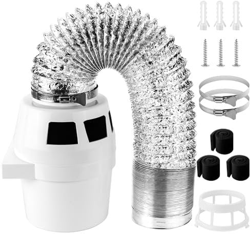 [Aggiornato] Cenipar - Kit di sfiato per asciugatrice da interni con tubo flessibile Proflex da 10,2 cm x 1,5 m, custodia resistente, ben fisso, per asciugatrici elettriche