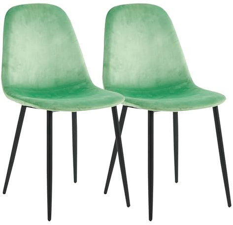 VCM 2er Set Esszimmerstühle | skandinavischer gepolsterter Küchenstuhl Stühle Esszimmer Esstischtisch Rückenlehne Fiolo