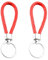 JNNJ 2 Pcs Porte-Clés Voiture, Porte Clef Tressé Pour Clés Voiture, Clé Universelle Avec Boucle Anti Perte, Multicolore Cuir Porte-Clés De Voiture Accessoires En Métal Pour Voiture(Rouge)