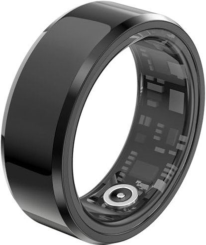 Smart Ring Android Fitness Tracker Ring Smartringe für Herren Damen Smart Ring Herzfrequenz Wasserdicht Smartring mit Schrittzähler Schlaftracker Ring iOS Smart Workout Fitness Ring Edelstahl