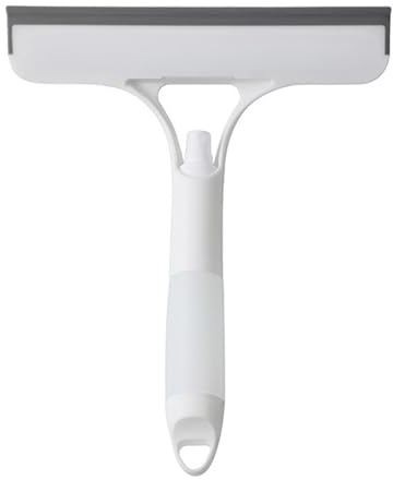 BTSEURY Window Wiper, 3 in 1 Window Wiper with Water Spray, Efficient Portable Glass Cleaning Squeegee Ideal for Mirrors, Tiles and Windows (White)