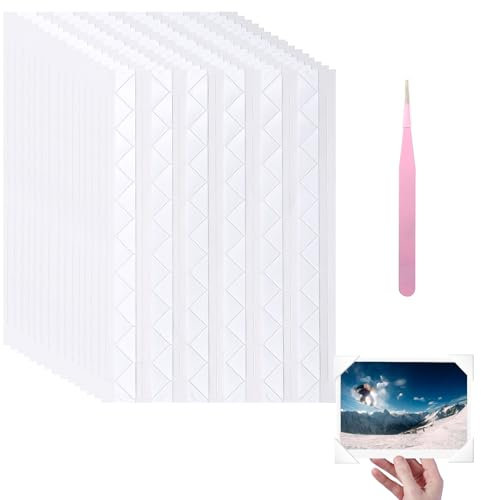 Scettar 3060 Piezas Esquinas de Fotos Autoadhesivas,30 Hojas de Pegatinas para Album de Fotos,Scrapbooking Materiales Pegatinas Aplicable a Fotos,Album