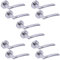 HANDLEZONE® 5 Sets Columba Lever On Round Rose Door Handles, Internal Passage Latch Handles - Dual Finish Polished/Satin Chrome