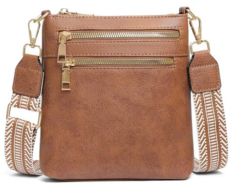 SENDEFN Sac Bandouliere Femme en Cuir Sac à Main Femme Taille Petit Bandoulière Multipoches avec Bandoulieres Réglable