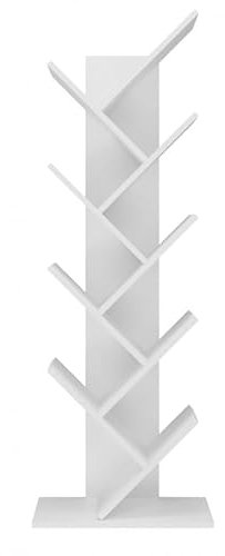 CDF Funny | Farbe: Weiß | Schrank, Sockel für Wohnzimmer, Büro und Arbeitszimmer | Regal für Bücher und Spielzeug | Modern | Ideal für Kinderzimmer, Teenager, Jugendzimmer