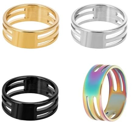 Thinp 4 Pcs Jump Ring Opener, Stainless Steel Jump Ring Opening Closing Tool for Jewelry Makers, Craft Supplies Projects (Gold, Silver, Black, Dazzling Color)