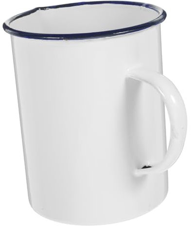 CIYODO Emaille-becher Retro Kleine Tasse Milchbecher Für Zuhause Campingbecher Trinkbecher Mit Deckel Für Kaffee Tee Wasser