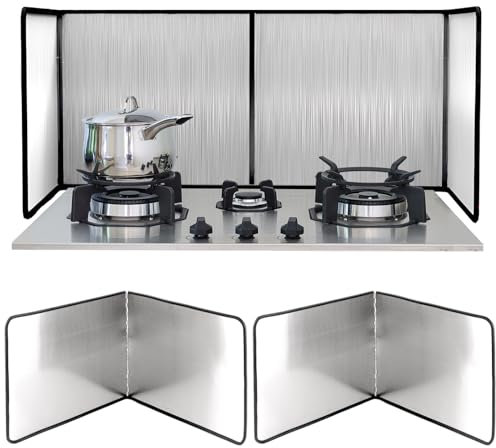 YAYODS 2 Stück Spritzschutz Küche - 40x30x30cm Spritzschutz Herd Faltbar - Spritzschutz Küchenrückwand - Spritzschutz Wand mit Antihaftbeschichtung - Küchen Spritzplatte Herd für Kochen, Braten