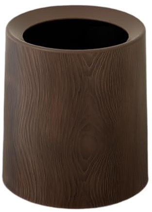 LOVIVER Poubelle de bois Poubelle à ouverture par le haut Poubelle marron Poubelle rétro Poubelle élégante Poubelle pour buanderie Toilettes, Sans Socle