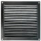 Amig - Rejilla Cuadrada de Aluminio con Mosquitera - Rejillas de Ventilación para Salida de Aire - Ideal para Techo de Cocina y Baño - Medidas 170 x 170 mm - Color Negro