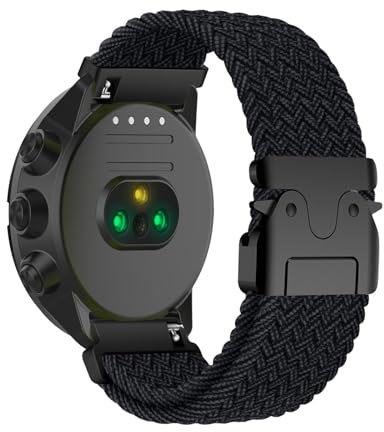 DINGK Geflochtens Armband für Suunto 9/7/9 Titanium/9 Baro Uhrenarmband Verstellbare Robuste Atmungsaktiv Nylon Sports Ersatzarmband Kompatibel mit Suunto 9/7/9 Titanium/9 Baro Armband (23)