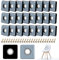 24 Stück Teflon Möbelgleiter zum Schrauben, 25 x 25 mm Teflongleiter, Quadrat Möbelschieber mit Schrauben, Stuhlgleiter Teppichgleiter Gleiter Furniture Glides für Möbel Sessel Stuhlbeine
