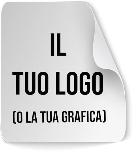 100 Adesivi Personalizzabili Multiuso - Inserisci il tuo logo o la tua grafica. Selezionabile misura da 2 cm a 20 cm. Ideali per Decorazioni, Etichette, e Progetti Creativi (Quadrato)