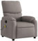 KOIECETA Massagesessel Sessel Verstellbare Rückenlehne Fernsehsessel Relaxsessel mit Vibrationsfunktion Liegesessel Polstersessel Ruhesessel Taupe Stoff
