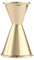 CHFYIJYHM Jigger de Barre de Cocktail Double Jigger Lourd 30 ml/60 ML, for Une Distribution Efficace de Cocktails, Aspect Brillant, Nettoyage Facile(Gold Plated 30 60ml)