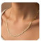 Esrael Vergoldete Kette Damen 5mm Figaro Kette Gold Halskette Damen Edelstahl Gold Kette Frauen Halskette Schmuck Geschenke für Frauen 20 Zoll
