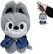 Schlüsselanhänger Plüsch Kuscheltier Bag Charm Taschenanhänger Personalisierte Geschenke Geschenkideen für Frauen Cute Keychain Plüsch Schlüsselanhänger Kuscheltier für Alltag Freizeit Schule(Wolf)