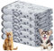 Omtofo 5 Stück Flanell Hundedecke Flauschig, Katzendecke, Waschbar, Haustierdecke für Kleine Mittlere Hunde Katzen, Kuscheldecke Hund, 60 x 40 cm, Grau