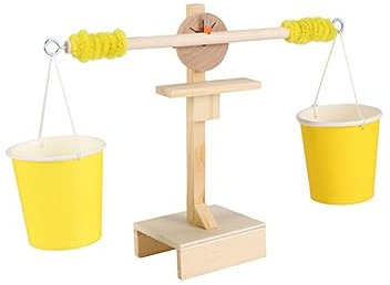 Toyvian 1Pc Waagschale Holz Pädagogisches Waage Bambus