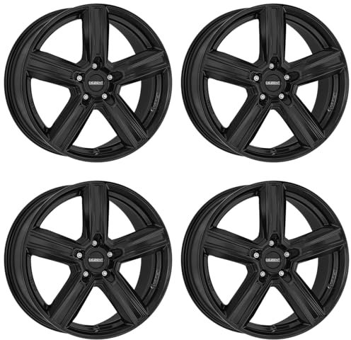 4x Dezent Felgen KG black 8.0Jx18 ET42 5x108 kompatibel mit Ford C-Max Edge Focus Galaxy Kuga Mondeo Mustang Mach-E Puma S-Max Tourneo Connect Transit Connect