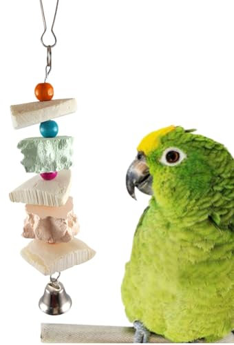 Bomefoi Spielzeug für Wellensittiche, natürliches Spielzeug zum Knabbern für Vögel - Zubehör Käfig für Papageien Conure Hühner Voliere Innen Außen Balkon Garten Hof