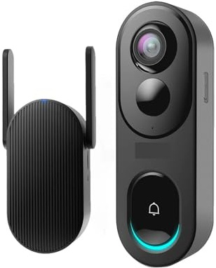 NGTFDCP Doorbell Camera, Wireless Digital Video Fisheye Doorbell Camera Wifi TwoWay 180°Wide-Angle Smart Home Security Cam,Home Security System