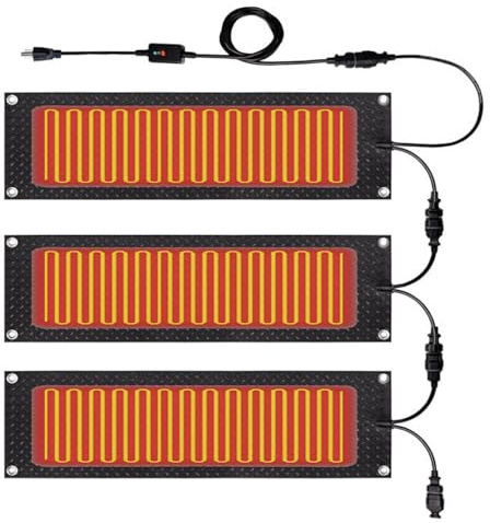 Schneeschmelzmatte Neuauflage Wasserdichtes Anti-Rutschdesign Heizmatten für Dächer Schnelle Heizung und Konstante Temperatur, für Treppen Türen Treppen,3Pcs