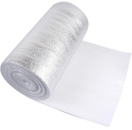 Reflektorfolie für Heizkörper, Thermomatte, Heizkörperwand-Isolierfolie, PET aluminisierte Folie, Geeignet für verschiedene Kühlkörpermodelle, Silber, 1 Stück