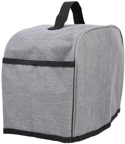 CLISPEED Heat-Resistant Bread Maker Cover with Side Pockets, Wear-Resistant Polyester Appliance Protective Cover for Toaster and Bread Machine in Kitchen