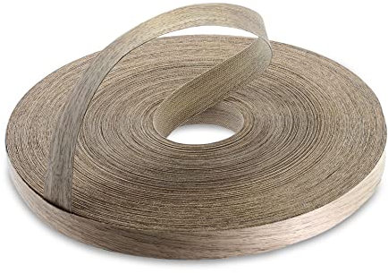 WoodPress® 22 mm Bois de Noyer Véritable Bande de Chant en Placage Préencollé – Rouleau de 50 m – Application à Repasser
