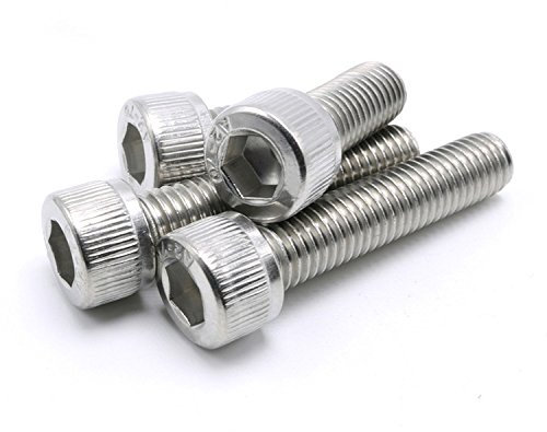 # 4–40 UNC Hex Socket Head Cap Schrauben, Edelstahl, Vollgewinde, knuled Kopf, 100 Stück