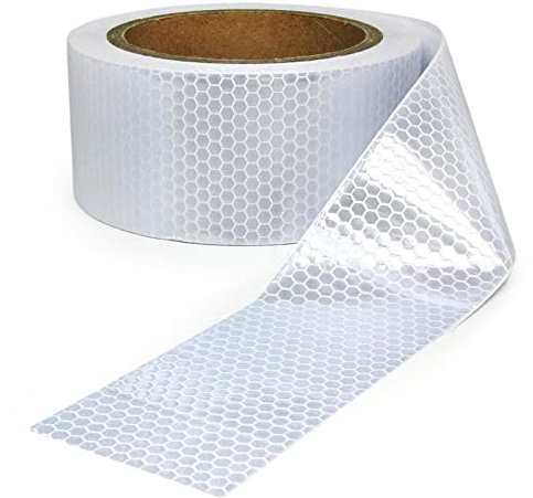 Carparts-Online Signalband Markierungsband Absperrband selbstklebend reflektierend weiß 10m