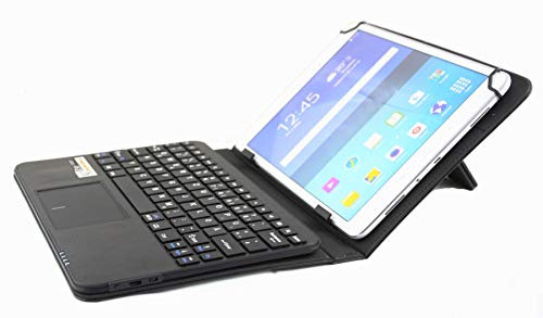 MQ für Huawei MediaPad - Layout AZERTY | Bluetooth Tastatur Tasche mit integriertem Touchpad | Tastatur Hülle für Huawei MediaPad M3 MediaPad M2 10.1, MediaPad T2 10 Pro 10.1, MediaPad T1 9.6
