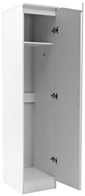 Reflect Modern 1-Door Wardrobe with Spacious Storage – Sleek Plain Design, Durable Build, and Easy-to-Clean Finish – Perfect for Bedroom Organization (White Gloss/Matt White, 1 Door)