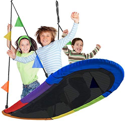 Sorbus Saucer Swing for Kids, 700 lb Platform (Oval, 66 Inch)