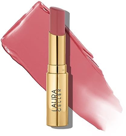 LAURA GELLER NEW YORK Jelly Balm Moisturising Tinted (In the Buff) With Hydrating Vitamin E, Semi-Shine Finish With Juicy Lip-Stick Colour, Coloured For Smooth & Glossier Lips