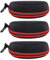 EKdirect 3 Stück Sonnenbrille Brillenetui Reißverschluss Hartschale mit Gürtelclip (Rot)