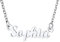 U7 Damen Collier Namenskette Edelstahl Schlüsselbein Kette mit Name Sophia 45+5cm kurze Kette Halskette Modeschmuck Accessoire für Mutter Tochter Schwester