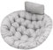 Hängesessel Kissen, Auflage für Polyrattan/Rattan Hängeschaukel, Polster, Hängekorb, Schaukel Korb, Schaukelkissen Rückenkissen in der Farbe Asche