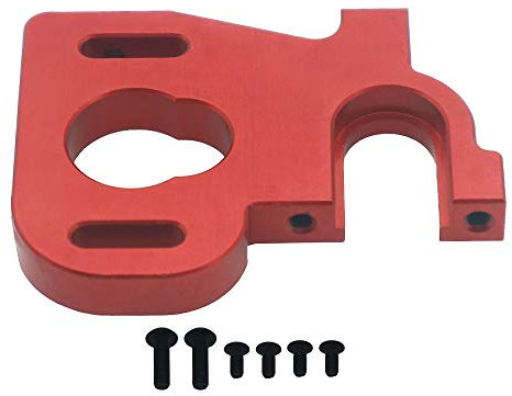 RCAWD RC-Auto-Motorhalterung für 1/14 Wltoys 144001 Buggy Legierungsoption Hop-Ups Verbesserte Teile (Rot)