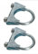 KOTARBAU® 2 x Pernos en U 45mm, Perno redondo, Perno de acero Inoxidable, Perno con tuercas, Soporte De Abrazadera De Mástil De Antena, Montaje De Antena, Perno para fijar tubos, Mordaza para mástiles
