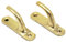 2 x fiXte Modern Styled Metal Curtain Blind Rope Cord Tassel Tie Back Hooks Available in Chrome, Brass or Modern Black Finishes (Brass)