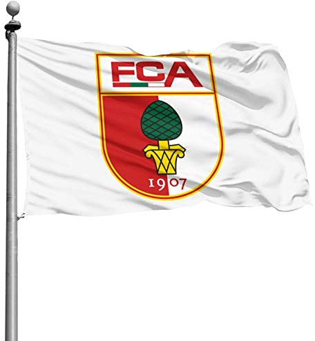 Fnqhappy FC Augsburg Familienbanner Gartenbanner Willkommen Banner, Schwarz, 122 x 183 cm