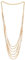 COOLSTEELANDBEYOND Champagnergold Perlen Lange Statement Halskette Multi-Schichten Wasserfall Kette Mit Kristall Perlen Charme Anhänger